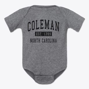 Coleman North Carolina Classic Established Baby Onesie