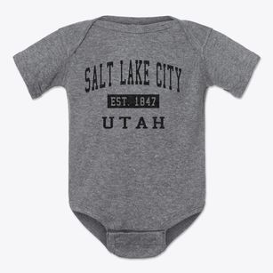 Salt Lake City Utah Classic Established Baby Onesie