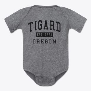 Tigard Oregon Classic Established Baby Onesie