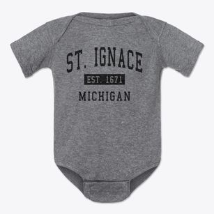 St. Ignace Michigan Classic Established Baby Onesie