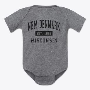 New Denmark Wisconsin Classic Established Baby Onesie