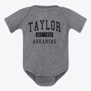 Taylor Arkansas Classic Established Baby Onesie