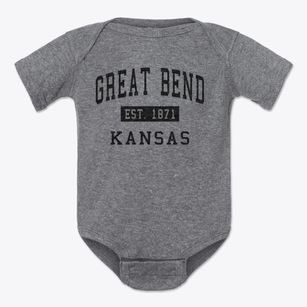 Great Bend Kansas Classic Established Baby Onesie