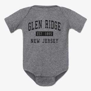 Glen Ridge New Jersey Classic Established Baby Onesie