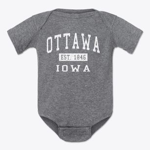 Ottawa Iowa Classic Established Baby Onesie