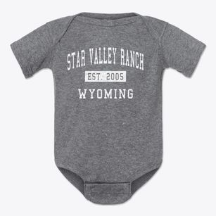 Star Valley Ranch Wyoming Classic Established Baby Onesie