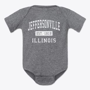 Jeffersonville Illinois Classic Established Baby Onesie