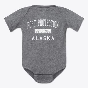 Port Protection Alaska Classic Established Baby Onesie