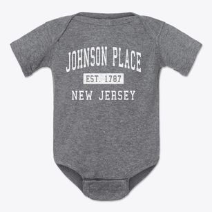 Johnson Place New Jersey Classic Established Baby Onesie