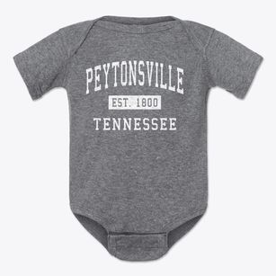 Peytonsville Tennessee Classic Established Baby Onesie