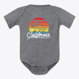 Paskenta California Palm Tree Sunset Baby Onesie