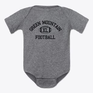 Green Mountain Union High School Classic Football Baby Onesie