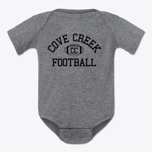 Cove Creek School Classic Football Baby Onesie