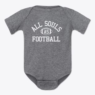 All Souls School Classic Football Baby Onesie