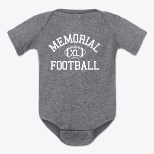 Memorial Junior High School Classic Football Baby Onesie