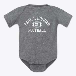 Paul L Dunbar Accelerated School Classic Football Baby Onesie