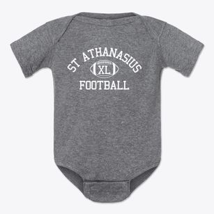St Athanasius Parish Classic Football Baby Onesie