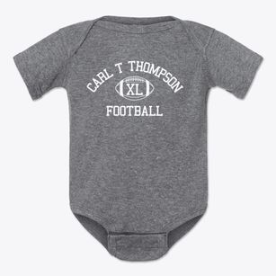 Carl T Thompson Kindergarten School Classic Football Baby Onesie