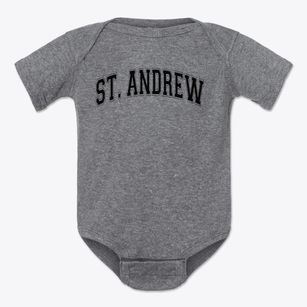 St Andrew Parish Varsity Arch Baby Onesie