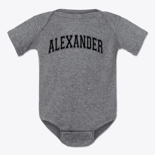 Alexander Montessori School Varsity Arch Baby Onesie