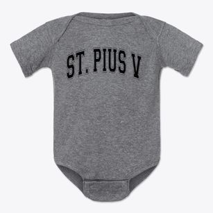 Saint Pius V School Varsity Arch Baby Onesie