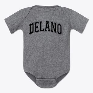 Delano Child Parent Center & Elementary Varsity Arch Baby Onesie