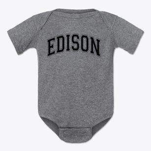 Edison Elementary School Varsity Arch Baby Onesie