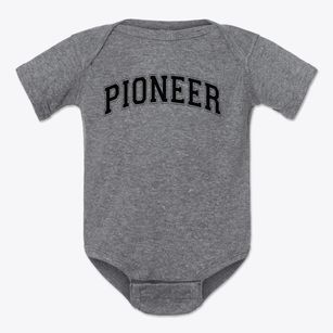 Pioneer Elementary School Varsity Arch Baby Onesie