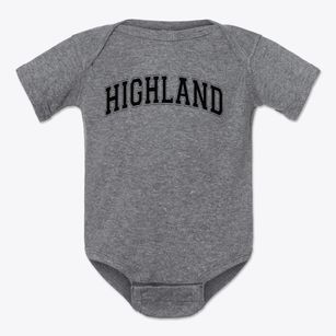 Highland Town Elementary School 237 Varsity Arch Baby Onesie