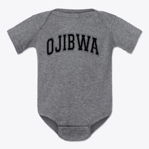 Ojibwa Elementary School Varsity Arch Baby Onesie