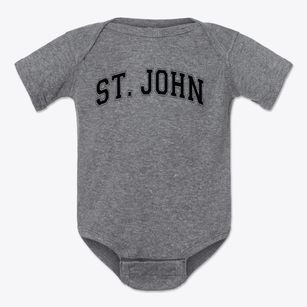 Saint John Lutheran School Varsity Arch Baby Onesie
