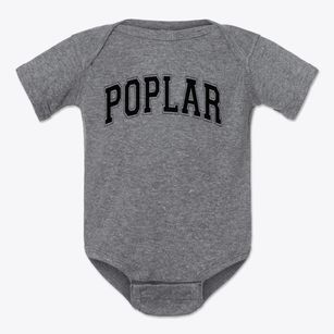 Poplar Elementary School Varsity Arch Baby Onesie