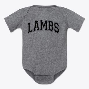 Lambs Gate Nursery Varsity Arch Baby Onesie