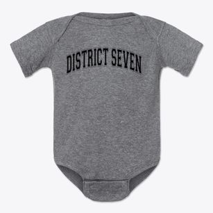 District Seven Elementary School Varsity Arch Baby Onesie