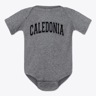 Caledonia Elementary School Varsity Arch Baby Onesie