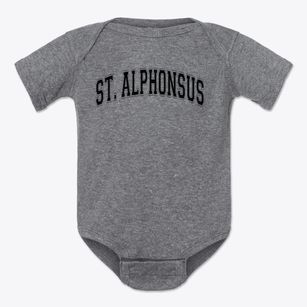 St Alphonsus Parish Varsity Arch Baby Onesie
