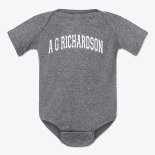 A G Richardson Elementary School Varsity Arch Baby Onesie