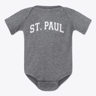 Saint Paul Lutheran School Varsity Arch Baby Onesie
