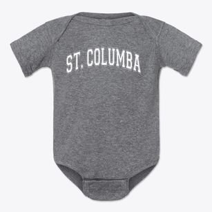 St Columba Parish Varsity Arch Baby Onesie
