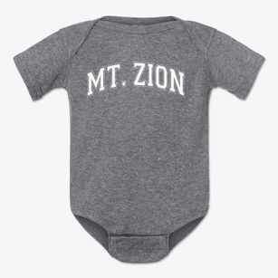 Mt. Zion Prep Academy Varsity Arch Baby Onesie