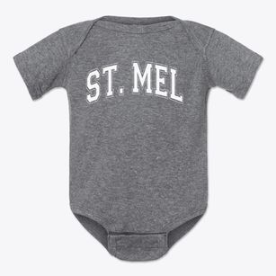 Saint Mel Catholic School Varsity Arch Baby Onesie