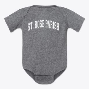 St Rose Parish Varsity Arch Baby Onesie