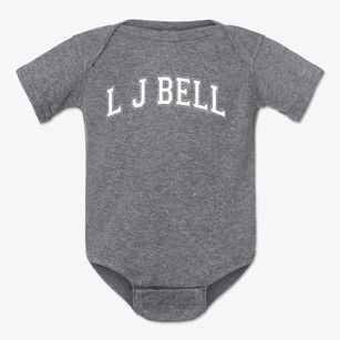 L J Bell Elementary School Varsity Arch Baby Onesie