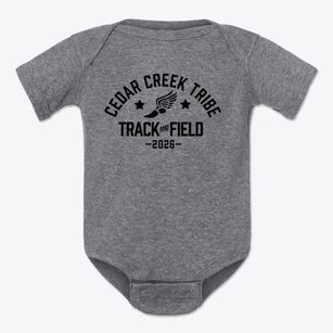 Cedar Creek Tribe Track and Field Baby Onesie