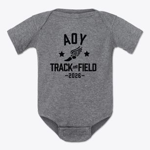 Aoy Elementary School Track and Field Baby Onesie
