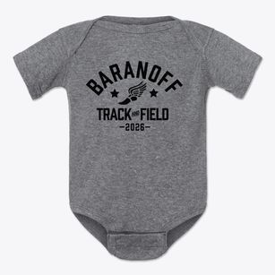 Baranoff Elementary School Track and Field Baby Onesie