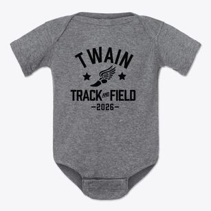 Twain Middle School Track and Field Baby Onesie