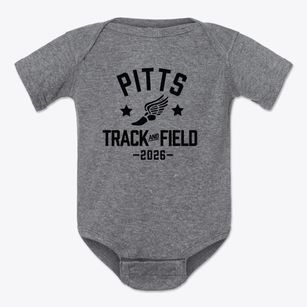 Pitts Elementary School Track and Field Baby Onesie