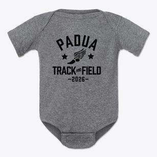 Padua Academy Track and Field Baby Onesie