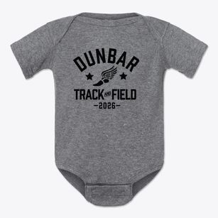 Dunbar Math Science Technology Magnet Track and Field Baby Onesie